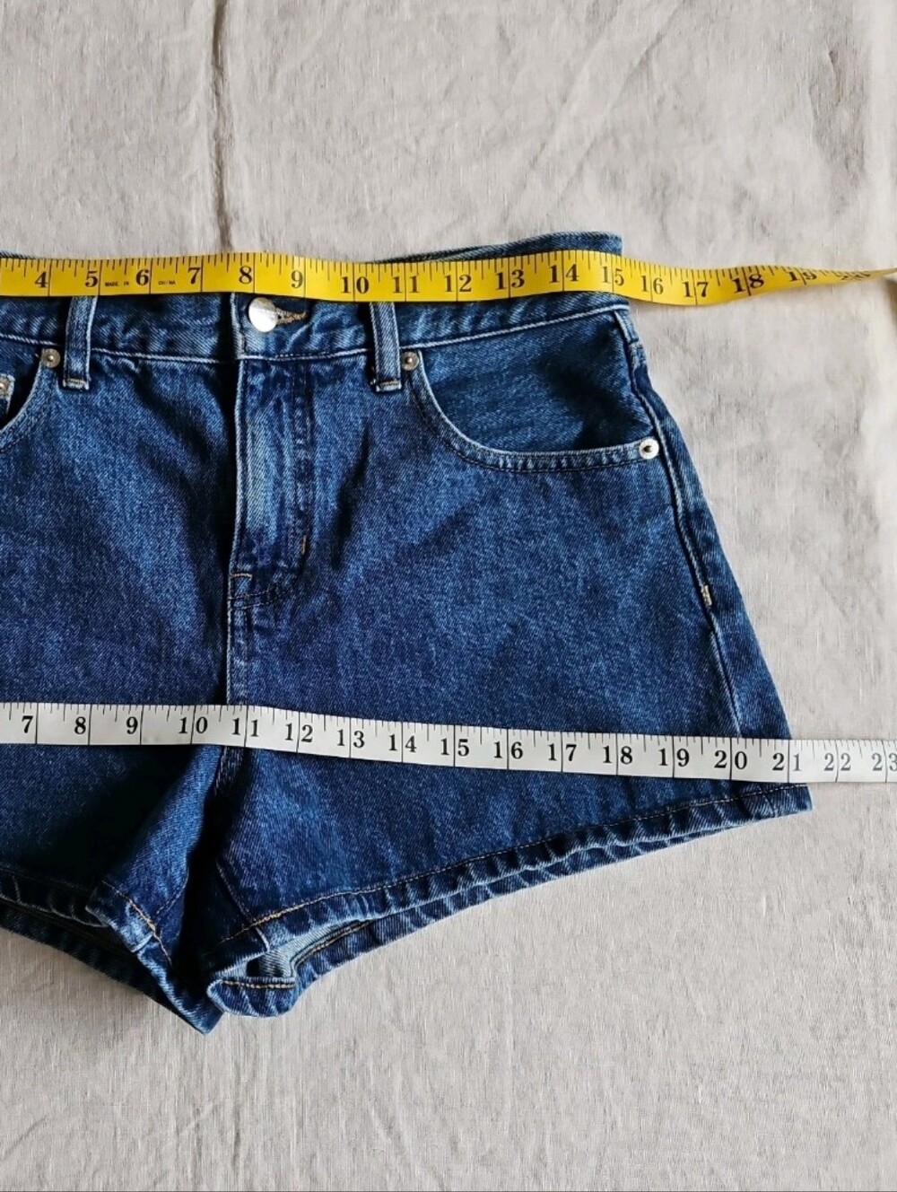 J.Crew Medium Blue High-Waist Denim Shorts Size 25 - Picture 3 of 8